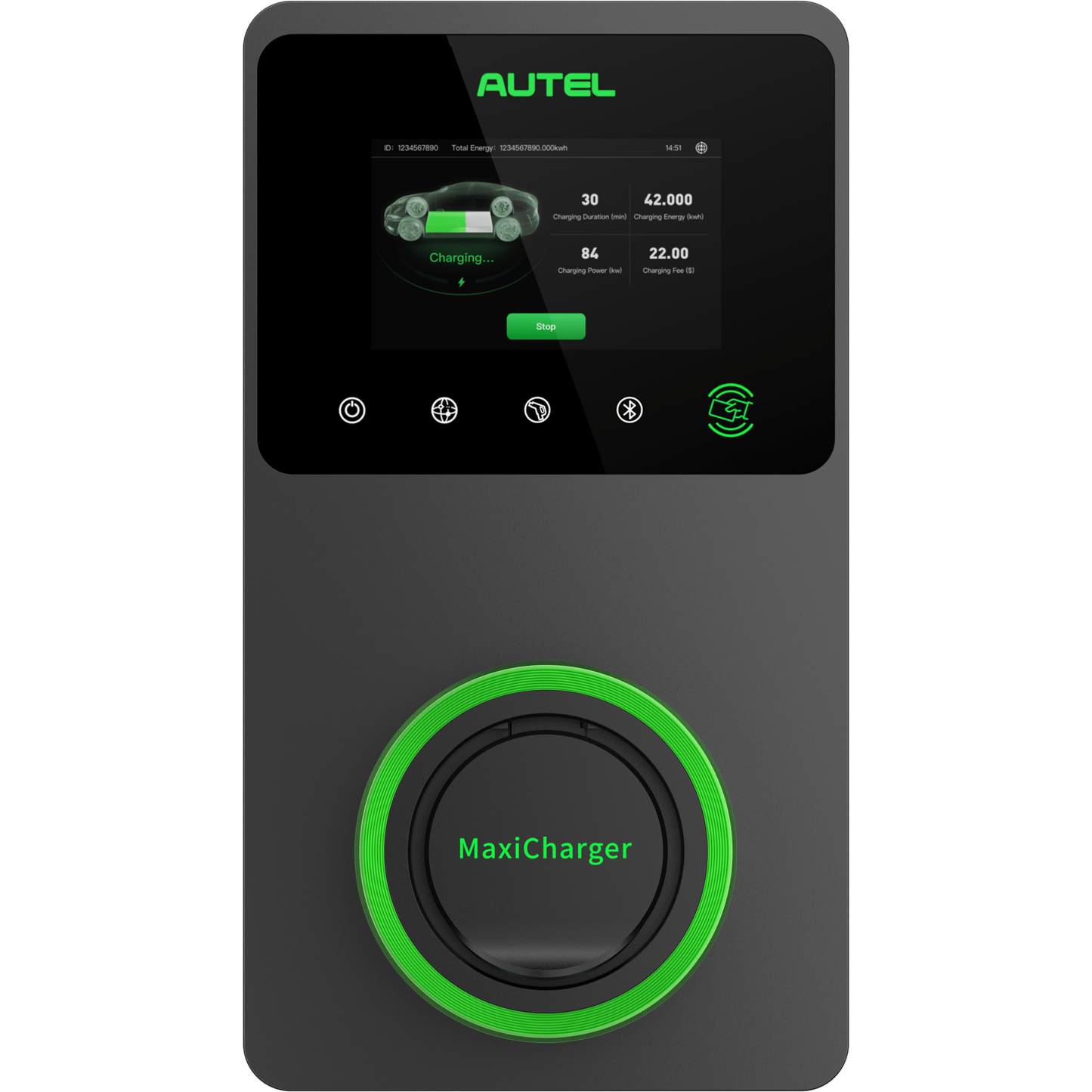 Borne de recharge Autel AC MaxiCharger, charge à 22kWh - #Blulinc#